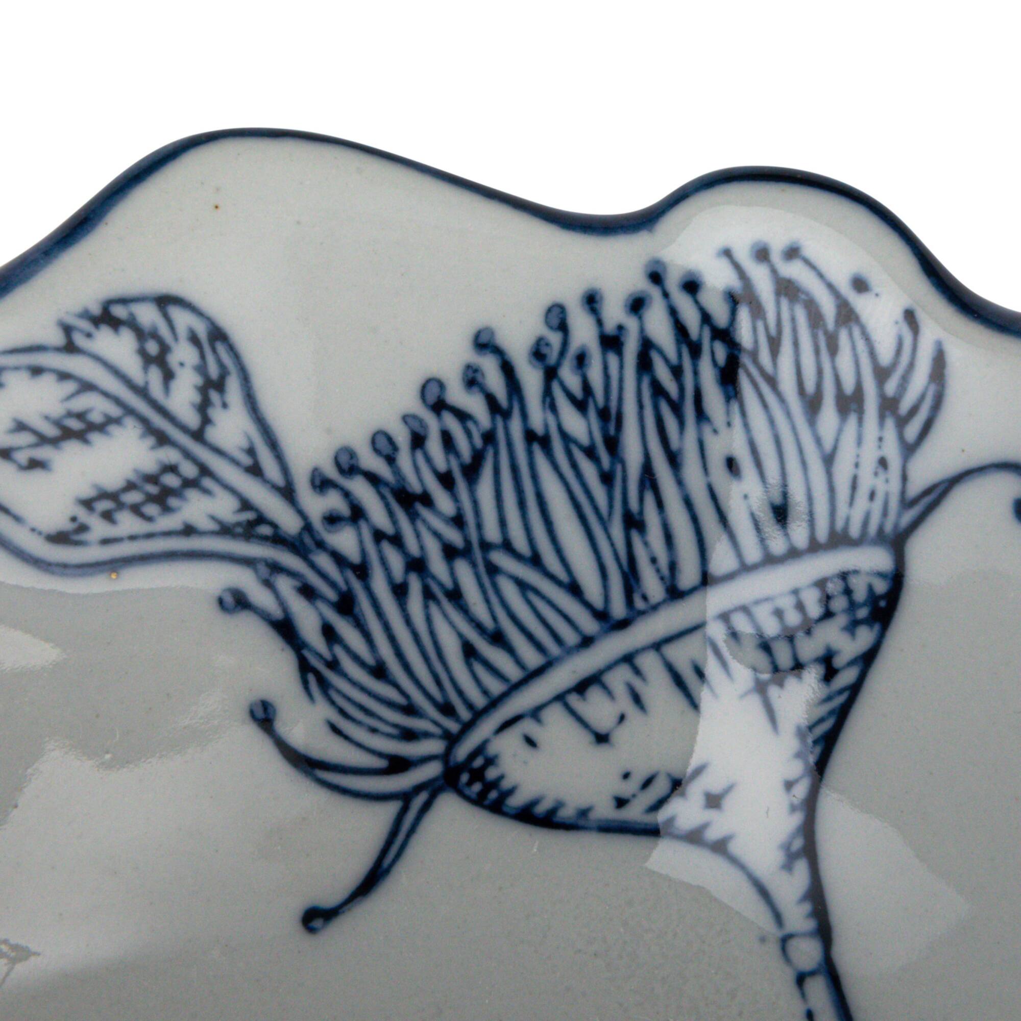 Hello Honey® 5.75" Blue & White Botanical Bliss Stoneware Bowl